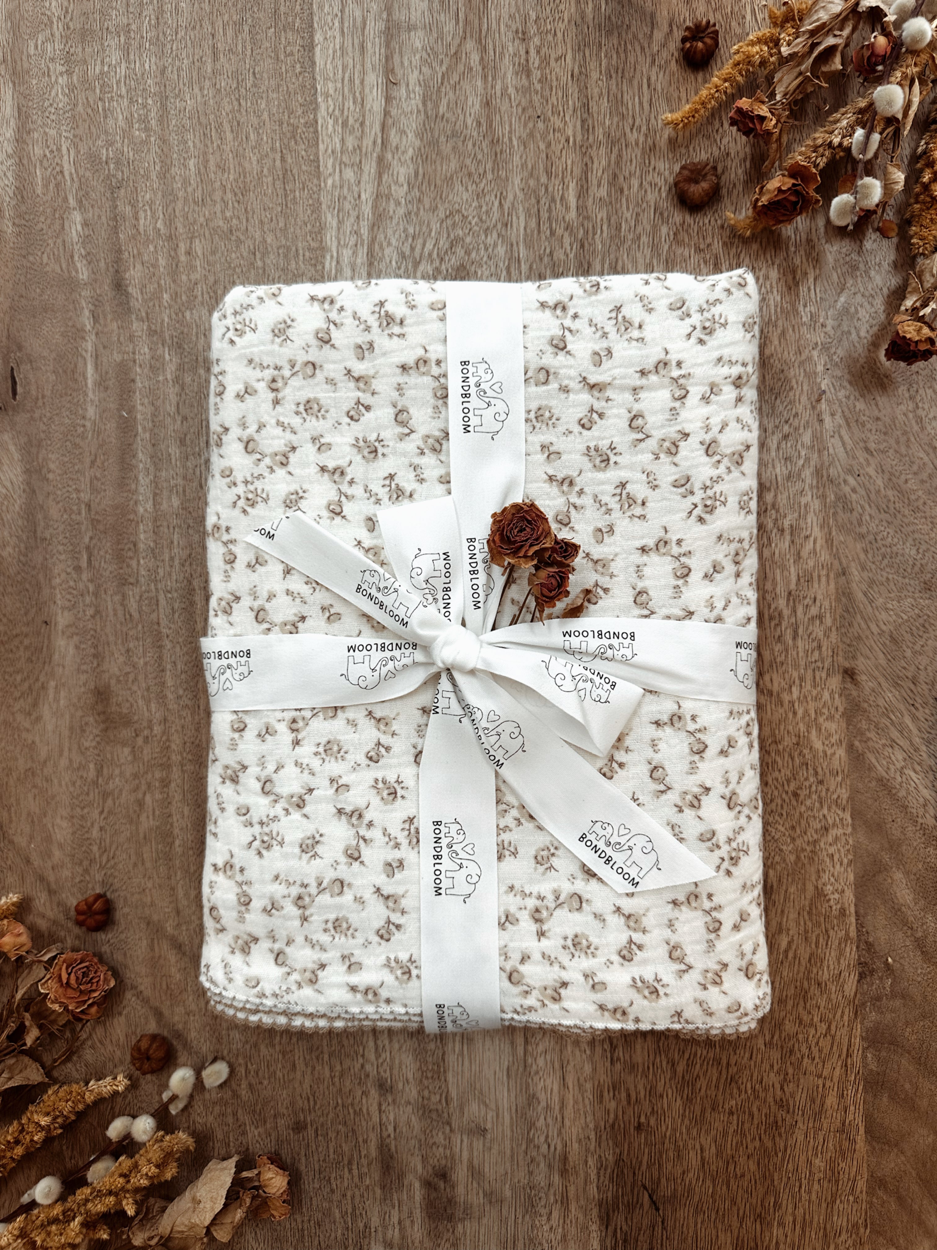 Blockley Floral Muslin Blanket